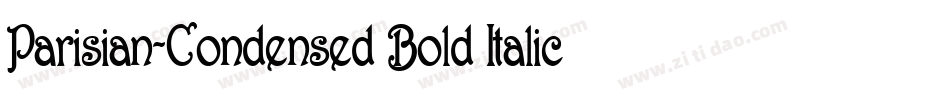 Parisian-Condensed Bold Italic字体转换